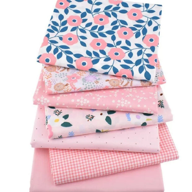 Cotton Twill Printed Fabric DIY Handmade Patchwork Cloth Set
