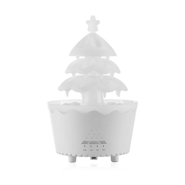 Lucky Tree Oil Diffuser For Christmas Decor, Cute Essential Oil Humidifier With Remote & Timer Settings Red And White