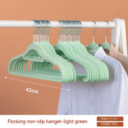 Flocked Non-slip Non-marking Coat Hangers For Home Use