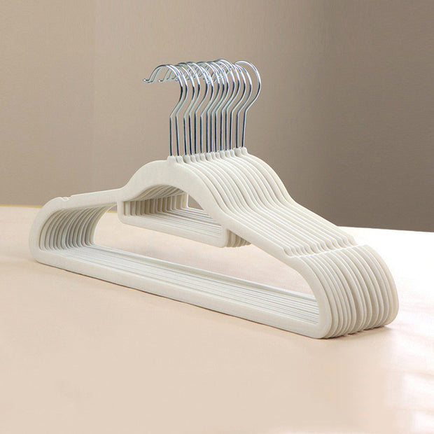Flocked Non-slip Non-marking Coat Hangers For Home Use