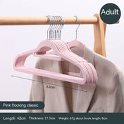 Flocked Non-slip Non-marking Coat Hangers For Home Use