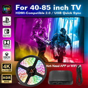 Ambient TV Backlight, TV Backlight LED Sync to Screen, WS2811 Led Strip Lights, One-Key Quick Sync Gaming Light, for 40-85 In TV