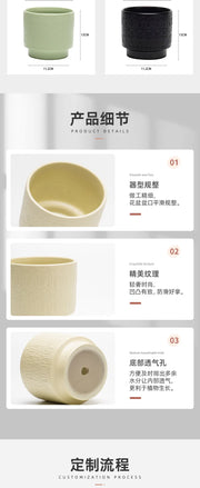Ceramic Flower Pots Simple Nordic Style Pothos Rose Cactus Gardening Green Plant Pots Flower Pot Containers