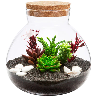 Glass Terrarium Desktop Micro Landscape Bottle Home Decor Moss Crafts Microlandschaft Empty Planter Vases Transparent Soft