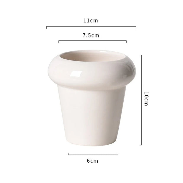 Ceramic Flowerpot Indoor Plants Pots European Flowerpot Simple Succulent Plants Planter Container Small Bonsai Home Decoration