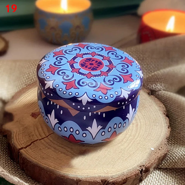 Scented Candles Jar Vintage Flower Candle Jars Soy Wax Fragrance Candle Wedding Birthday Gift Home Decoration 20 Kinds Scents