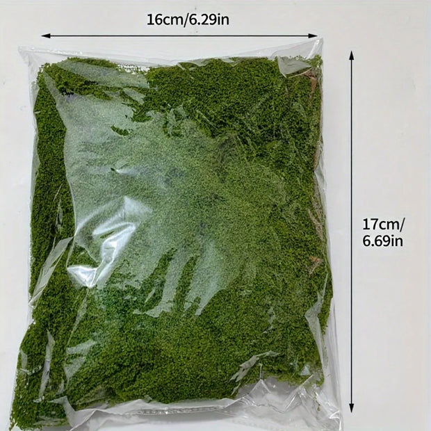 100g Simulated Moss, Green Moss Silk Micro Landscape Decoration, DIY Lawn Potted Green Plants Aquarium Landscape Decoration