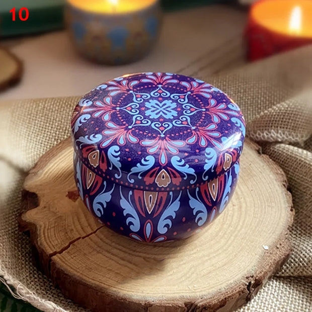 Scented Candles Jar Vintage Flower Candle Jars Soy Wax Fragrance Candle Wedding Birthday Gift Home Decoration 20 Kinds Scents