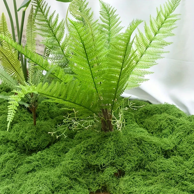 100g Simulated Moss, Green Moss Silk Micro Landscape Decoration, DIY Lawn Potted Green Plants Aquarium Landscape Decoration