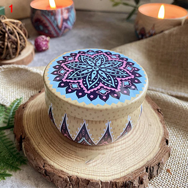 Scented Candles Jar Vintage Flower Candle Jars Soy Wax Fragrance Candle Wedding Birthday Gift Home Decoration 20 Kinds Scents