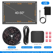 Ambient TV Backlight, TV Backlight LED Sync to Screen, WS2811 Led Strip Lights, One-Key Quick Sync Gaming Light, for 40-85 In TV
