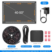 Ambient TV Backlight, TV Backlight LED Sync to Screen, WS2811 Led Strip Lights, One-Key Quick Sync Gaming Light, for 40-85 In TV