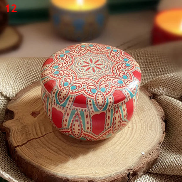 Scented Candles Jar Vintage Flower Candle Jars Soy Wax Fragrance Candle Wedding Birthday Gift Home Decoration 20 Kinds Scents