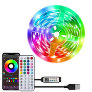 RGB Led Strip Lights with APP Control Music Sync USB 5V Led Tape Lights for Room Party Decor TV Backlight Flexible Ribbon