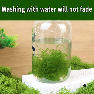 100g Simulated Moss, Green Moss Silk Micro Landscape Decoration, DIY Lawn Potted Green Plants Aquarium Landscape Decoration