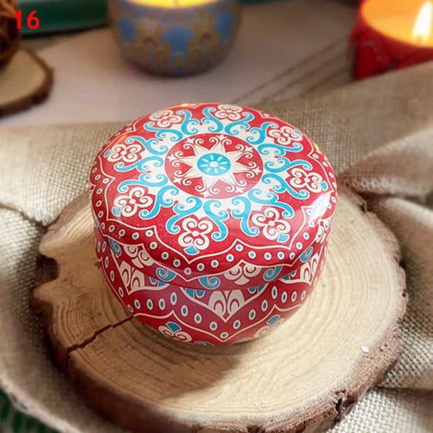 Scented Candles Jar Vintage Flower Candle Jars Soy Wax Fragrance Candle Wedding Birthday Gift Home Decoration 20 Kinds Scents
