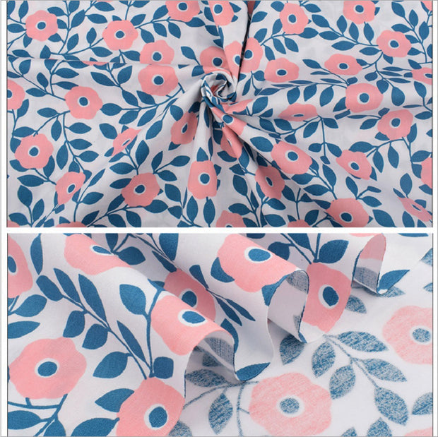 Cotton Twill Printed Fabric DIY Handmade Patchwork Cloth Set