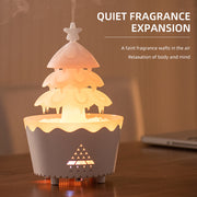Lucky Tree Oil Diffuser For Christmas Decor, Cute Essential Oil Humidifier With Remote & Timer Settings Red And White