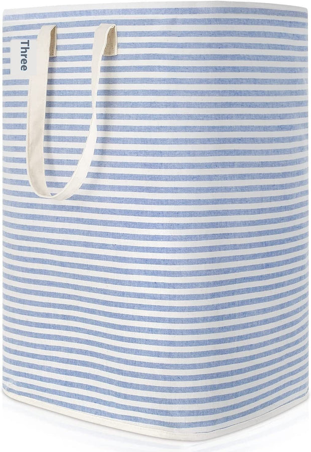 Foldable Moisture-proof Stripes Laundry Basket Dirty Clothes Basket Laundry Basket