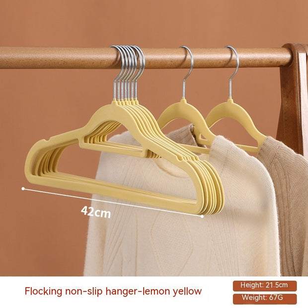 Flocked Non-slip Non-marking Coat Hangers For Home Use